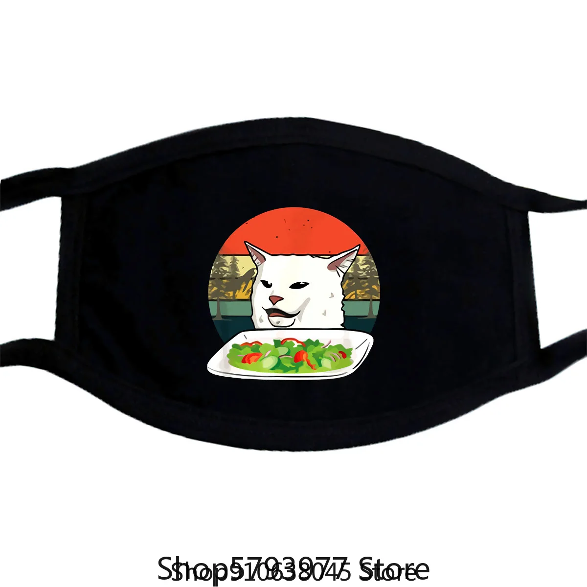 Маска для размазывающегося кота женщина режет о кошачьем меме размер S3Xl