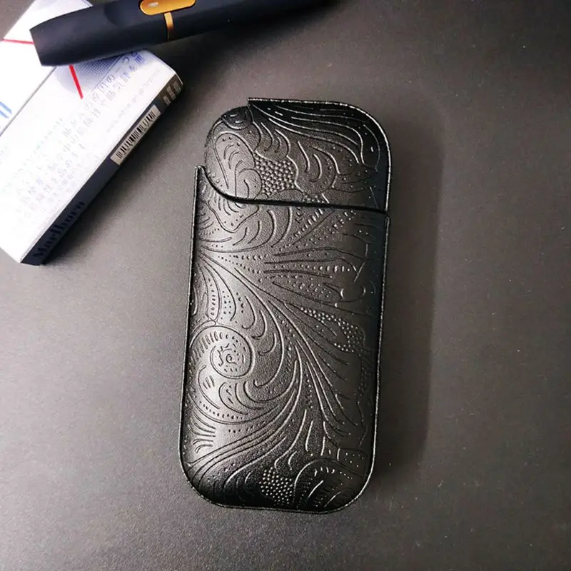 

Floral Printed PU Leather Protective Case Electronic Cigarette Cover Protector for IQOS 2.4 Plus