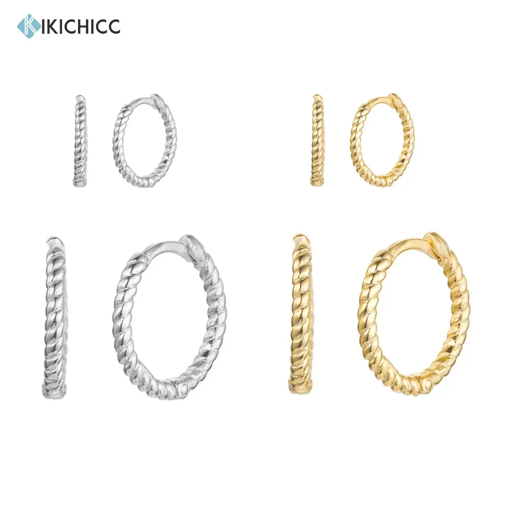 Серьги Kikichicc из стерлингового серебра 925 пробы серьги кольца в виде маленькой