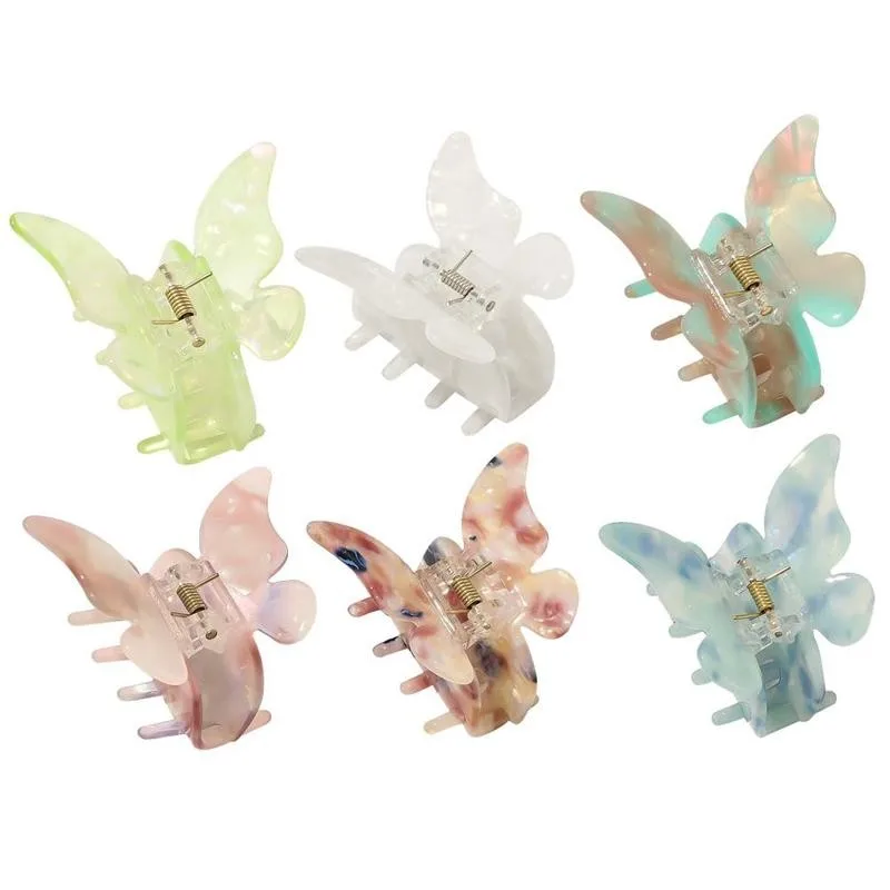 

Заколка для волос Акриловая в форме бабочки, 1 шт.