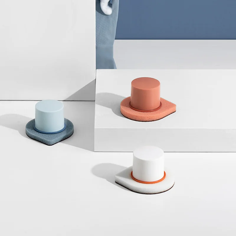 

Emery Sponge Brush Household Cleaning for Kitchen Dishes Pot Scrubber Bathroom Tile Shower Bathtub Scouring Brush XH8Z