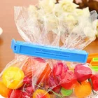 Зажим для пакета случайных цветов, портативный кухонный зажим для хранения еды, закусок, герметичные зажимы для пакетов, зажим для герметизации, пластиковый зажим для пакетов, закусок