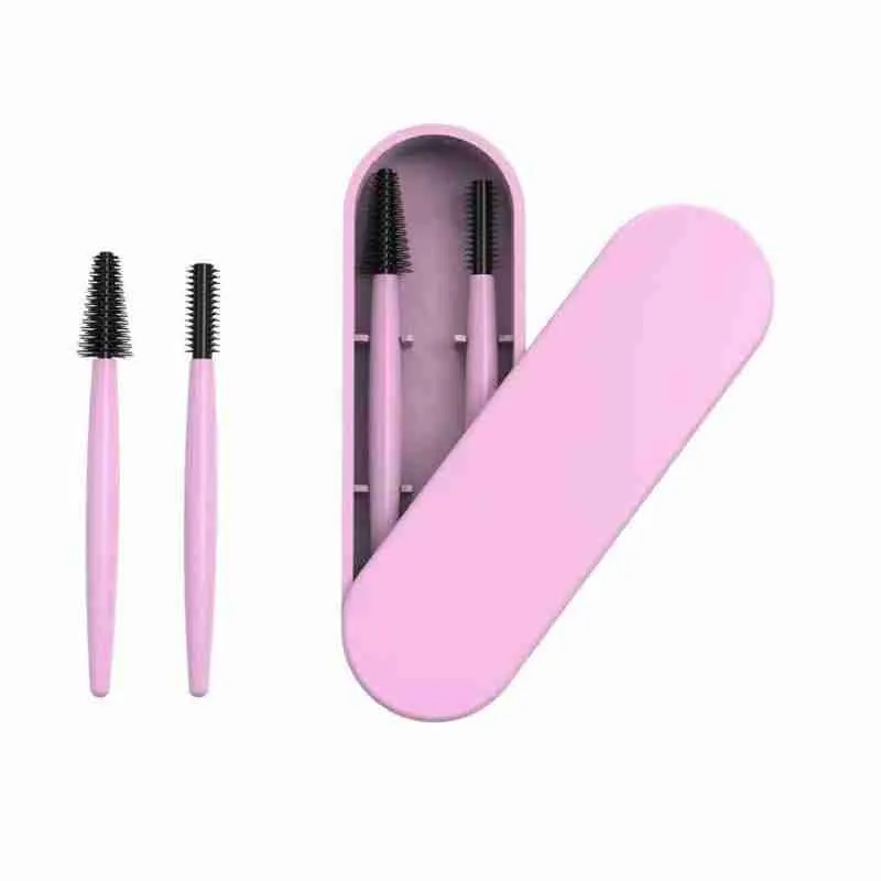 

Silicone Eyelash Brush Comb Eye Lashes Extension Eyebrow Novel Make Tool Up Reusable Two-in-one Portable Brush Design I4U2