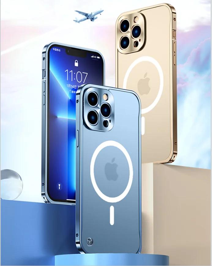 Матовая задняя крышка магнитный круглый чехол Magsafing для IPhone 12 13 Pro Max защитный
