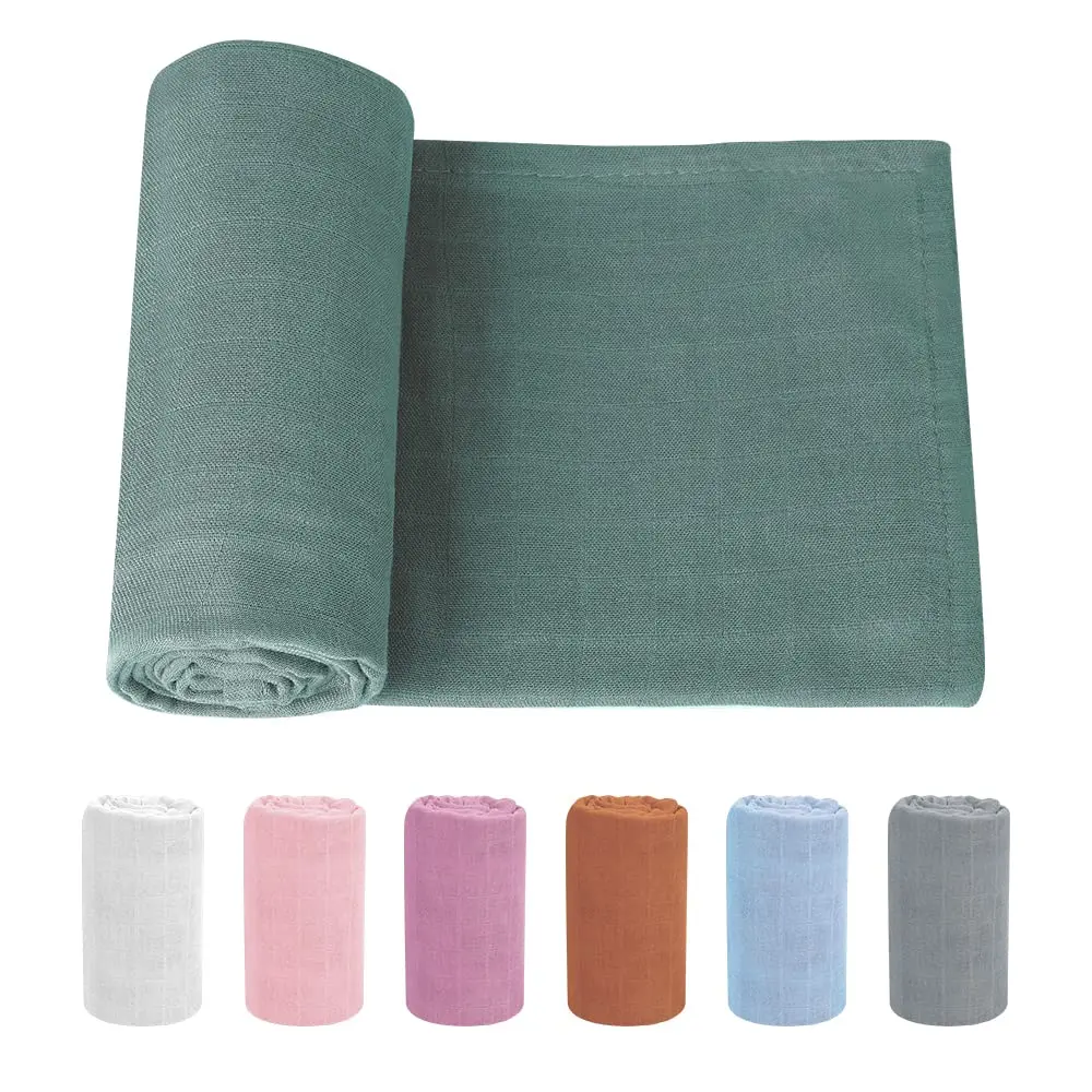 

2pcs Baby Blanket Super Soft Newborn Wrap Sleepsack Stroller Cover Muslin 70% Bamboo 30% Cotton Bath Gauze 120*120cm Cart Cover