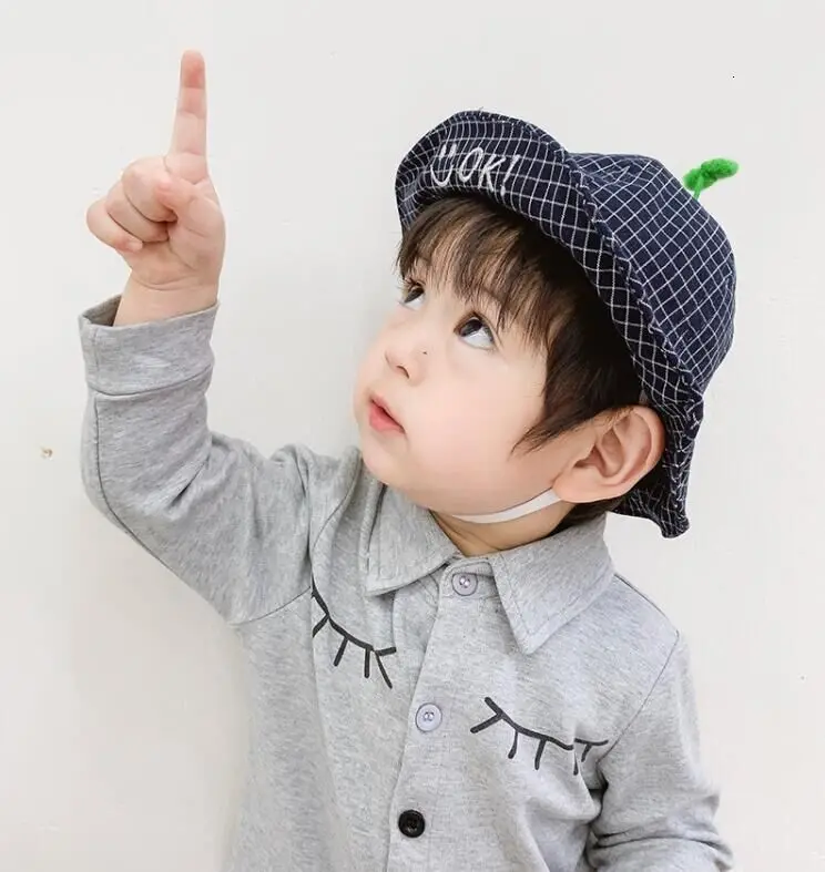 Детский козырек осень и зима мальчик девочка милая детская шляпа зеленые бутоны