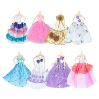 hot sale buy one get one free long party dress handmade fashion gown gorgeous doll clothes children toys accessories for 16doll