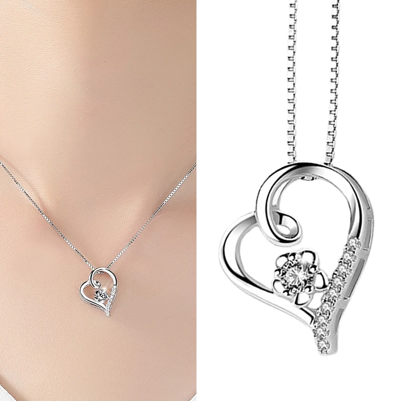 Модное любовное ожерелье любовь с первого взгляда кулон сердце подвеской