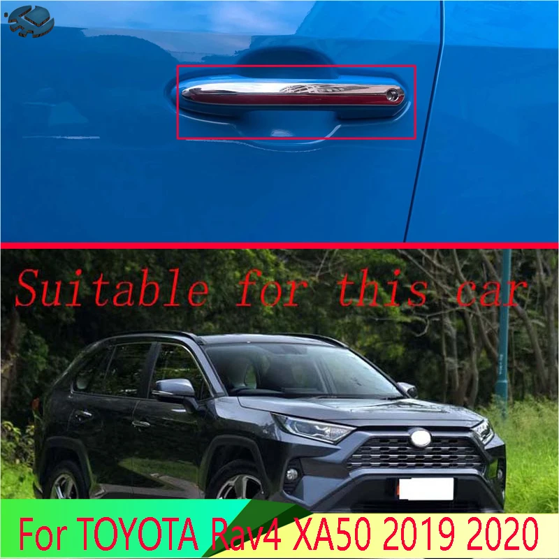 Для TOYOTA Rav4 XA50 2019 2020 автомобильные аксессуары ABS хромированные наружные ручки