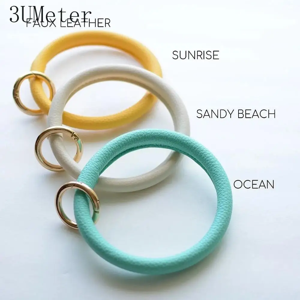 3UMeter 2019 новый кожаный браслет для мужчин и женщин простой брелок ключей цепь