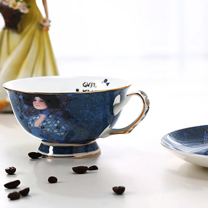 Креативные европейские кофейные кружки из костяного фарфора простая чашка для