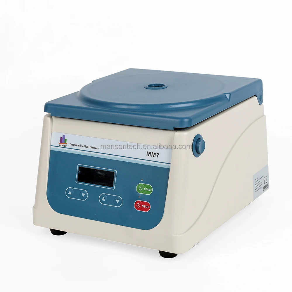 

MM7 Manson Best Selling Laboratory Use Blood Separator Hematocrit PRP Centrifuge with Swing Rotors
