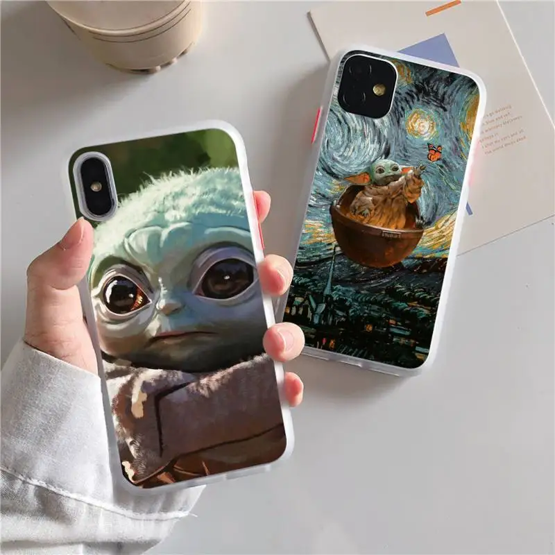 

Милый милый чехол для телефона в стиле Yodae для iphone 13 12 11 xr xs x 7 8 pro max, простой мягкий силиконовый прозрачный чехол из ТПУ