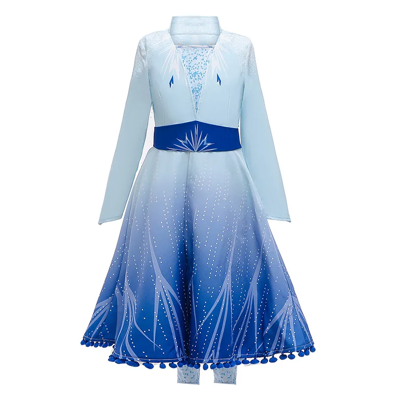Новый Снежная Королева Анна Эльза 2 платье принцессы детская одежда SetVestidos