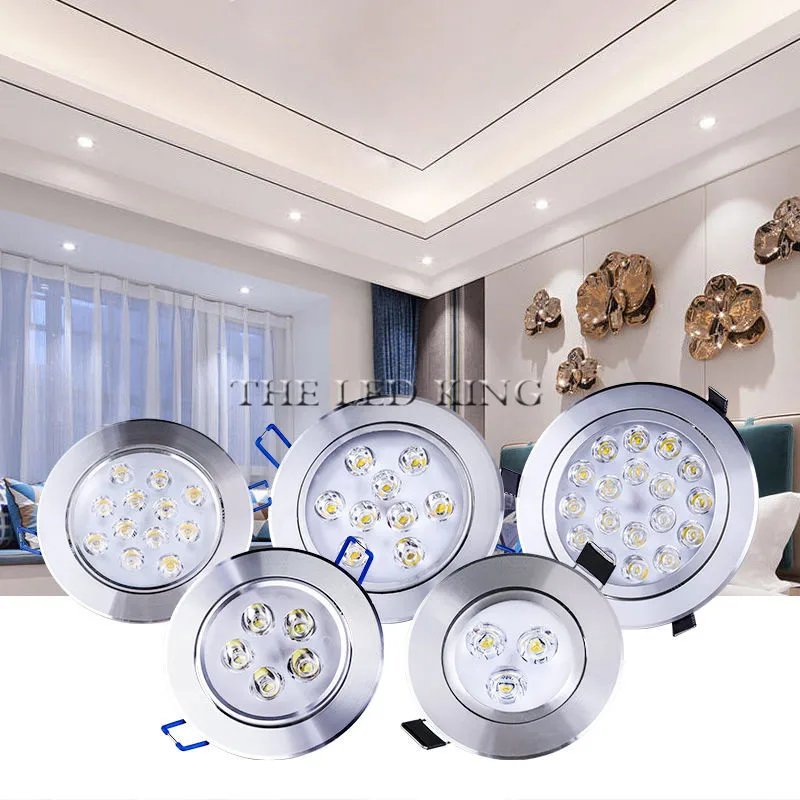 

Super Bright Round 3W-15W LED Downlights Recessed COB LED Ceiling Spot lights AC220V Warm /Cold White LED Lamp Indoor Lighting