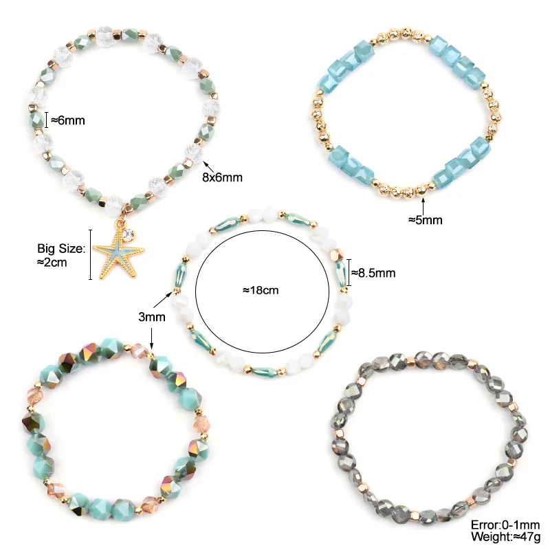 Многослойные дизайнерские очаровательные браслеты в стиле бохо набор для женщин