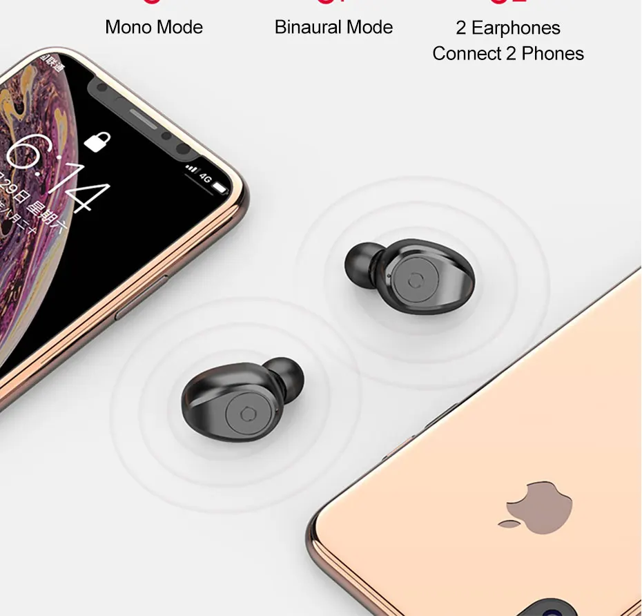 F9 TWS Bluetooth 5,0 6D стерео беспроводные наушники светодиодный дисплей водонепроницаемые IPX7 спортивные наушники с зарядным устройством микрофон для всех телефонов