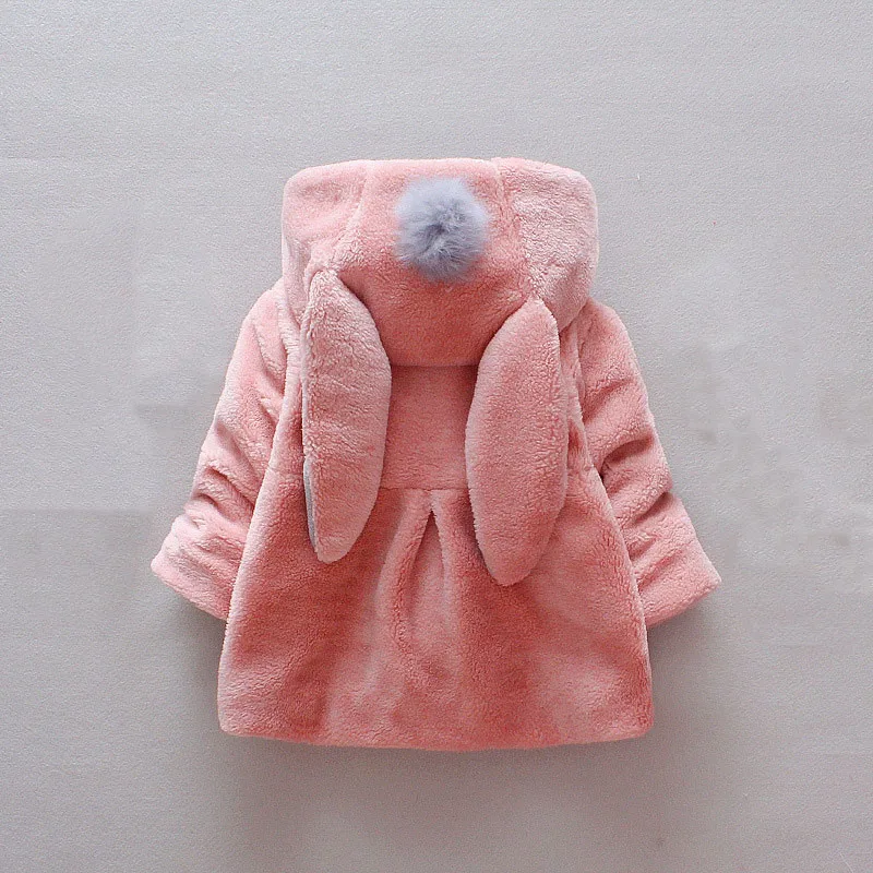 Розовое зимнее пальто с капюшоном Теплая зимняя одежда для близнецов Пальто
