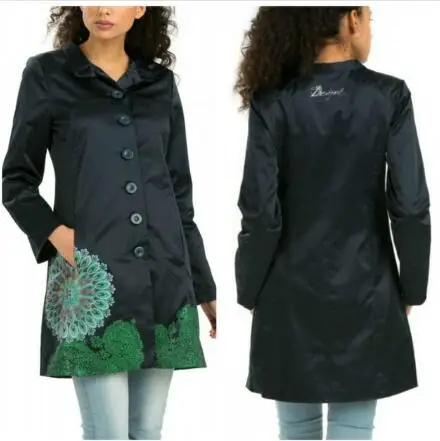 2 DESIGUAL Damen Mantel Jacke цветы дамы пальто куртка разнообразие - Цвет: 2