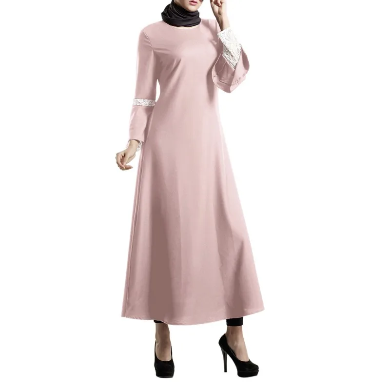 Abaya мусульманское длинное платье Amira Khaleeji Jilbab кружевное в пол с длинным рукавом