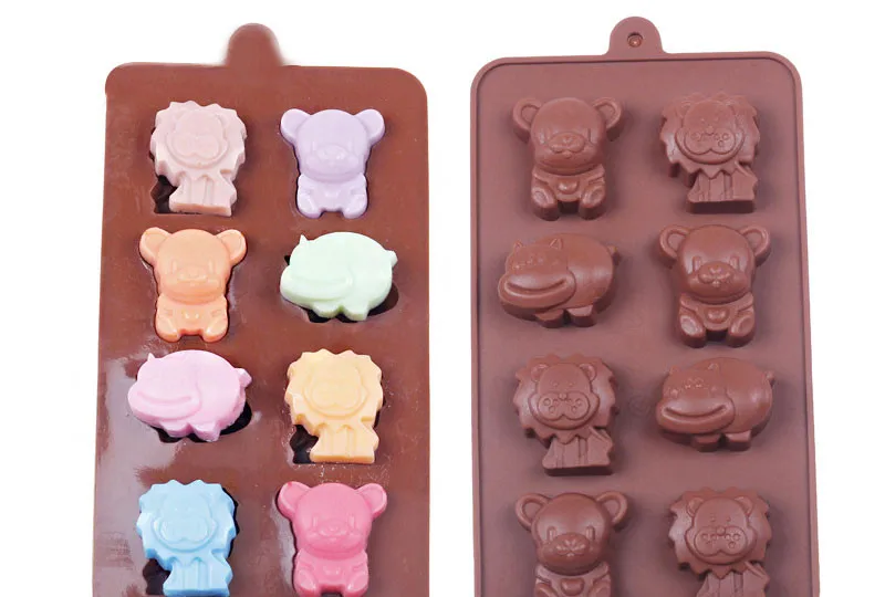 

by dhl FEDEX 200 pieces hot sale Hippo Lion Bear Shape Silicone Mold Cake Decorating DIY Kitchenware ,Bakeware