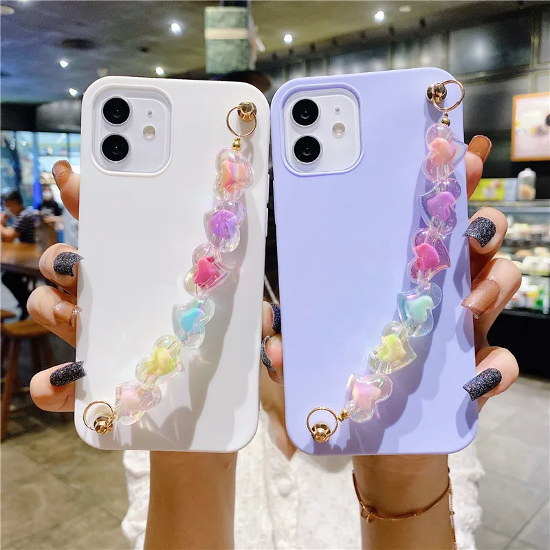 

Crystal Color Love Chain Bracelet Phone Case For Samsung Galaxy A10 A20 A30 A40 A50 A60 A70 A20S A20E Silicone Soft TPU Cover