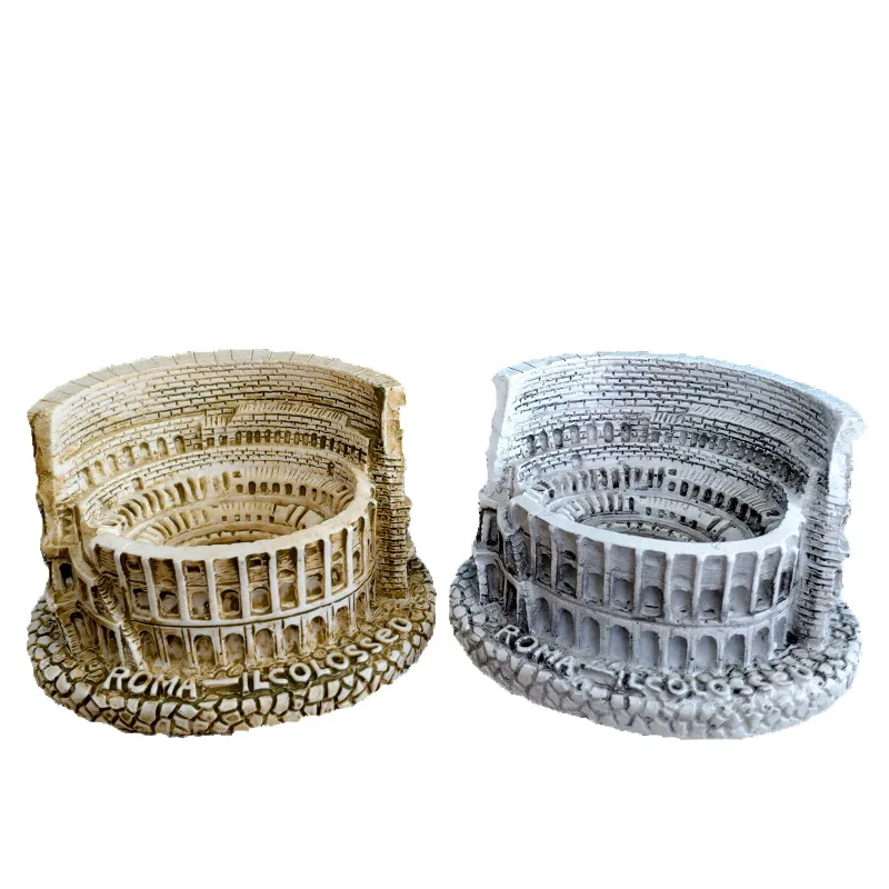 Simulation Ancient Rome Colosseum Resin Mini Statue Sand Table Building Desktop Decoration Classical Architecture Sculpture | Дом и сад