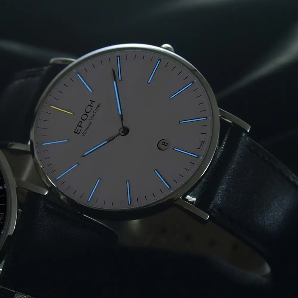 Мужские часы tritium мужские кварцевые Epoch T25 светящиеся водонепроницаемые