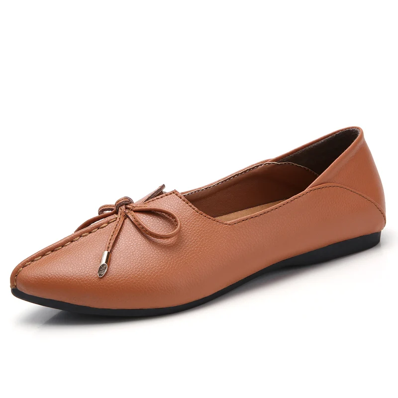 2019 г. весенние женские балетки на плоской подошве женская обувь из натуральной