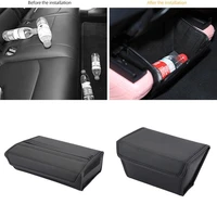 car under seat storage box for tesla model y organizers front rear seats boxes pu leather auto interior car accessories