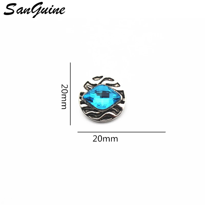 Горячая продажа Кнопка со стразами подвески оснастки сплав для браслеты