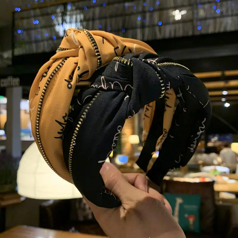 Корейская мода повязка на голову нескользящая простая модная завязанная с