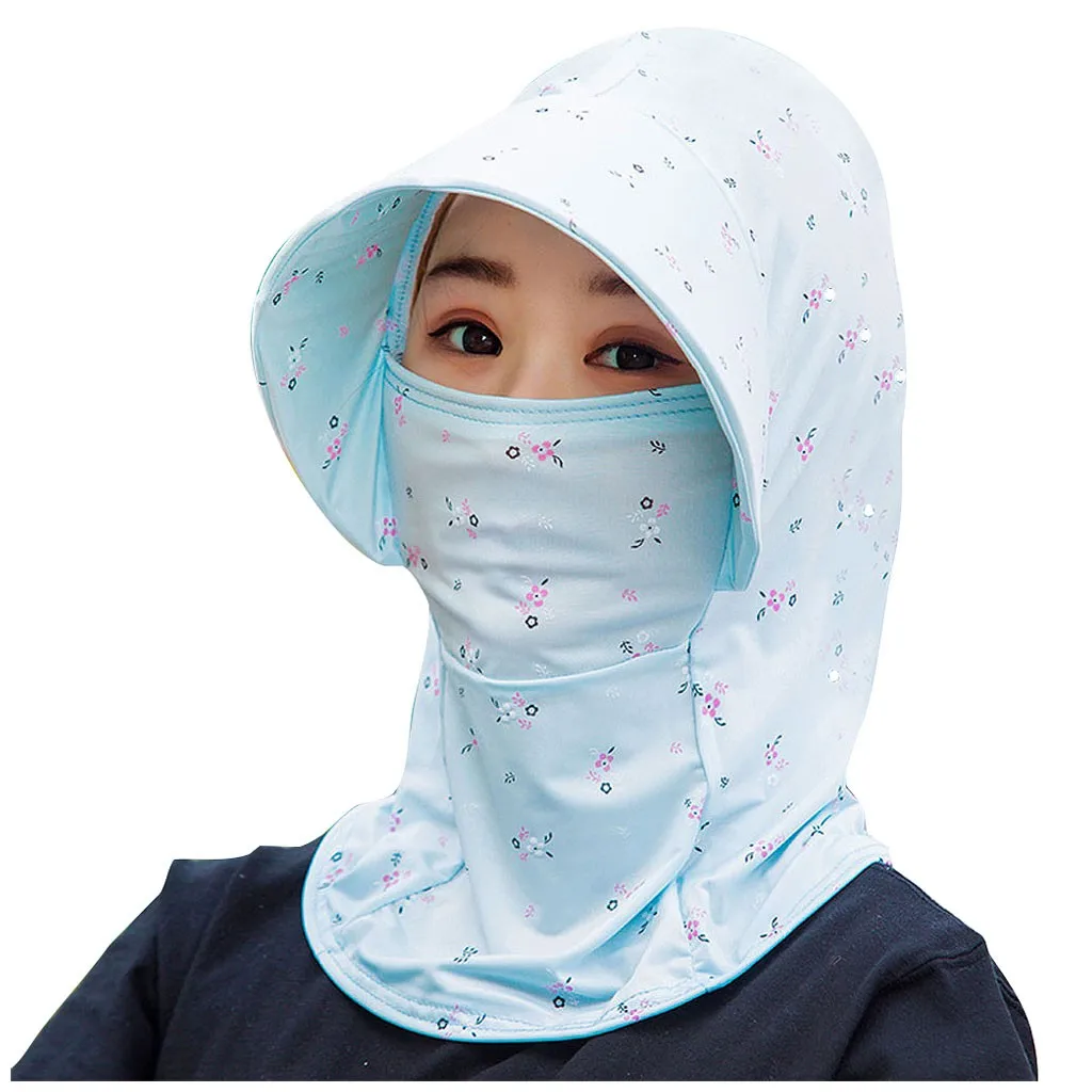 Female Face Mask Sun Shade Hat Women Summer Anti-ultraviolet Large Flower Visor Wild Fashion Cloth #mh | Аксессуары для одежды