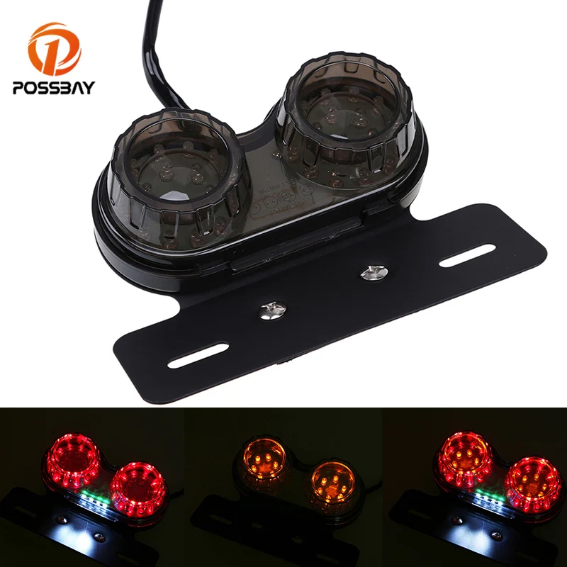Красный сигнал поворота для мотоцикла POSSBAY светильник п скутера лампы стоп