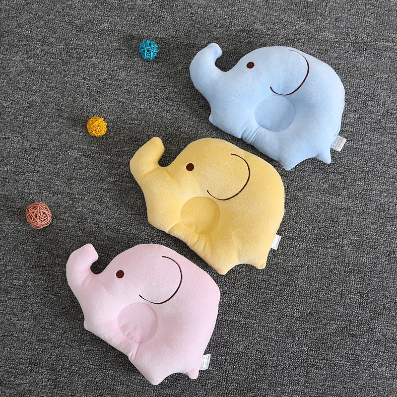 

Baby Pillow Cartoon 0-1 Year Old Baby Elephant Pillow Memory Cotton Pillow Newborn Head Protection Cushion Sleep Positioner