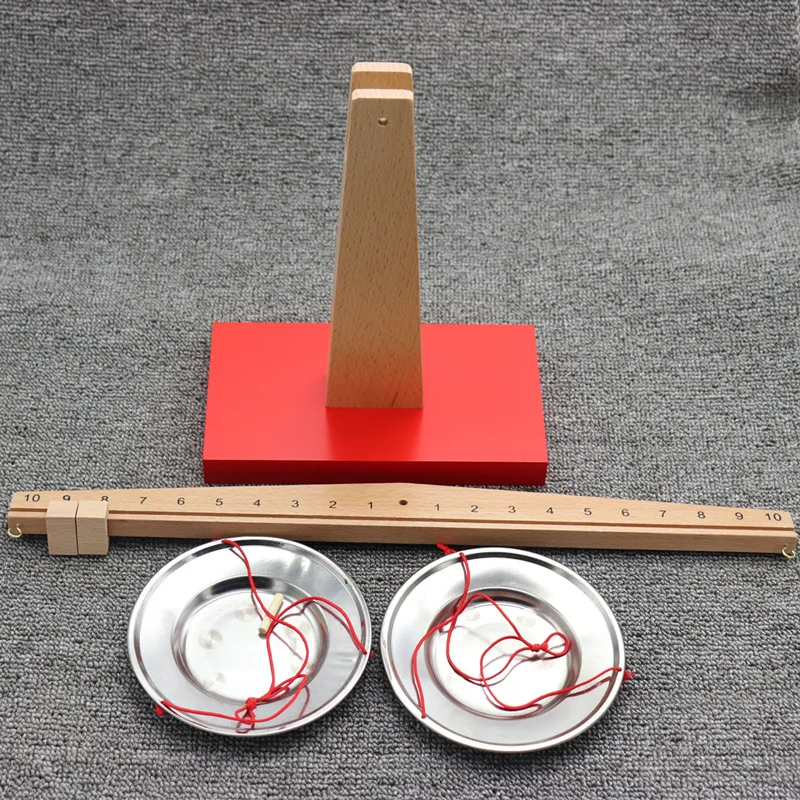 Деревянные весы Монтессори математическая игрушка сенсорные раннее образование