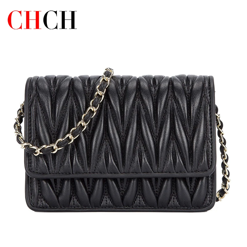 

CHCH Sheep Leather Shoulder Bag Crossbody Bags For Women 2021 Fashion Simple Shoulder Simple Bag Ladies Cross Body Bag