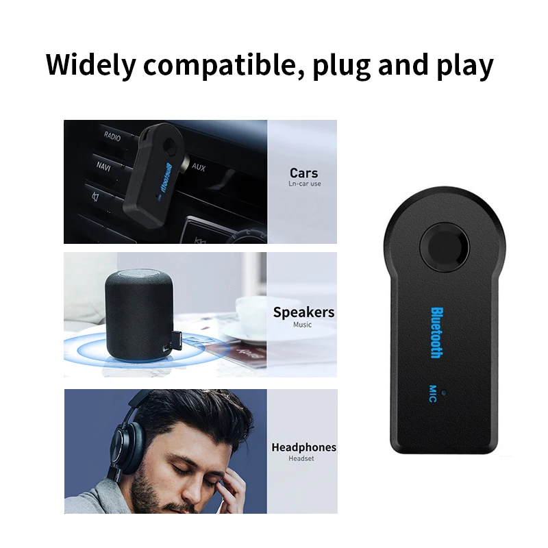 Nenfix Мини 3 5 мм разъем AUX аудио MP3 музыка Bluetooth приемник автомобильный комплект