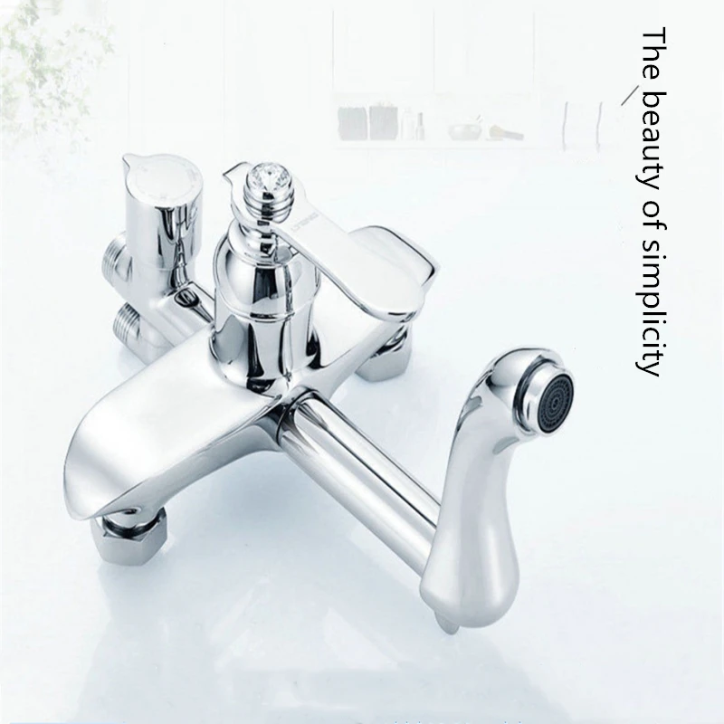 

Shower set bathroom full copper simple fashion shower wall-mounted wall mounted rain shower sprinkler pressurization