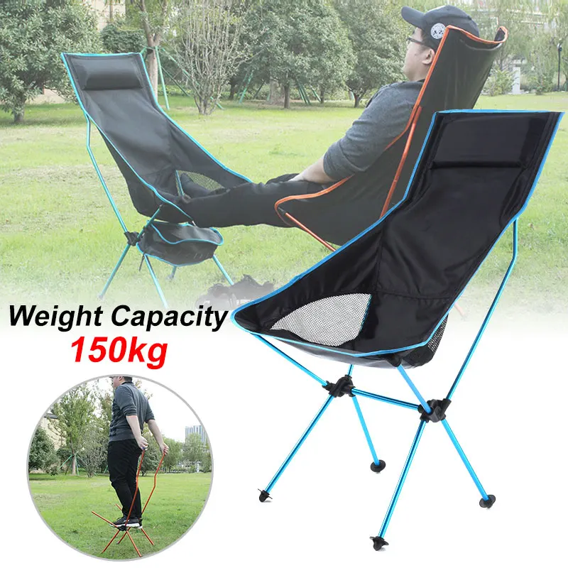 

Outdoor Portable Folding Chair Maximum Load Of 150kg Ultralight Travel Fishing Camping Chair Picnic Home Seat Moon Chair