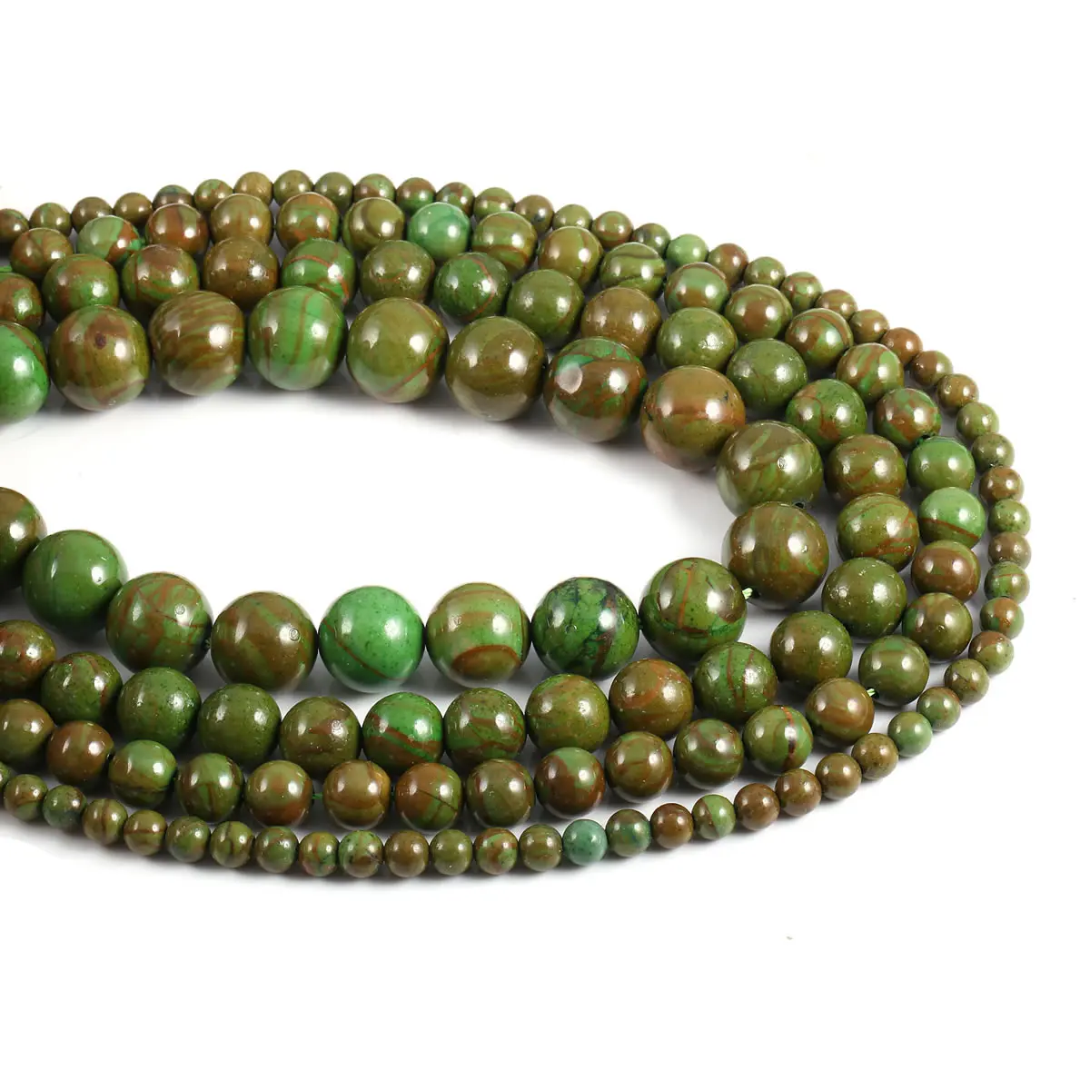 Модные бусины из натурального камня круглые россыпью ювелирные изделия ожерелье