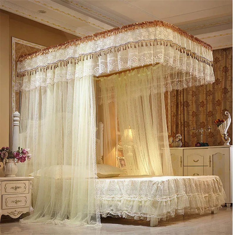 LeRadore Noble Rail москитные сетки для King queen полный размер направляющая кровать шторы Mosquitera 3 отверстия для двойной кровати