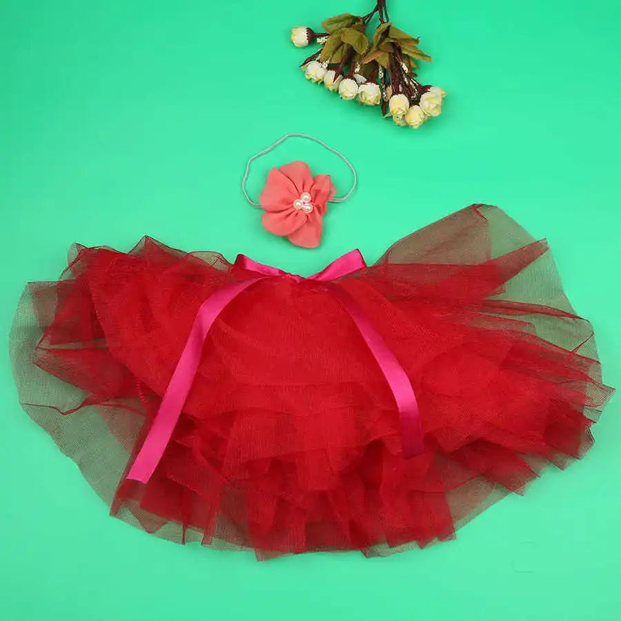 Лидер продаж фатиновая юбка пачка для маленьких девочек и повязка на голову с