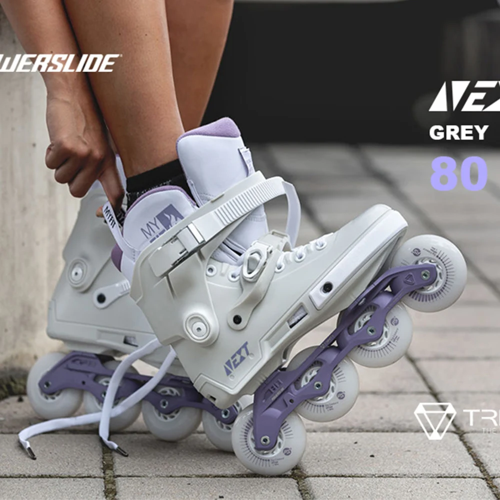 100% Оригинальный 2021 Powerslide следующий Trinity рамка роликовых коньков фиолетовый 4*80 3*100