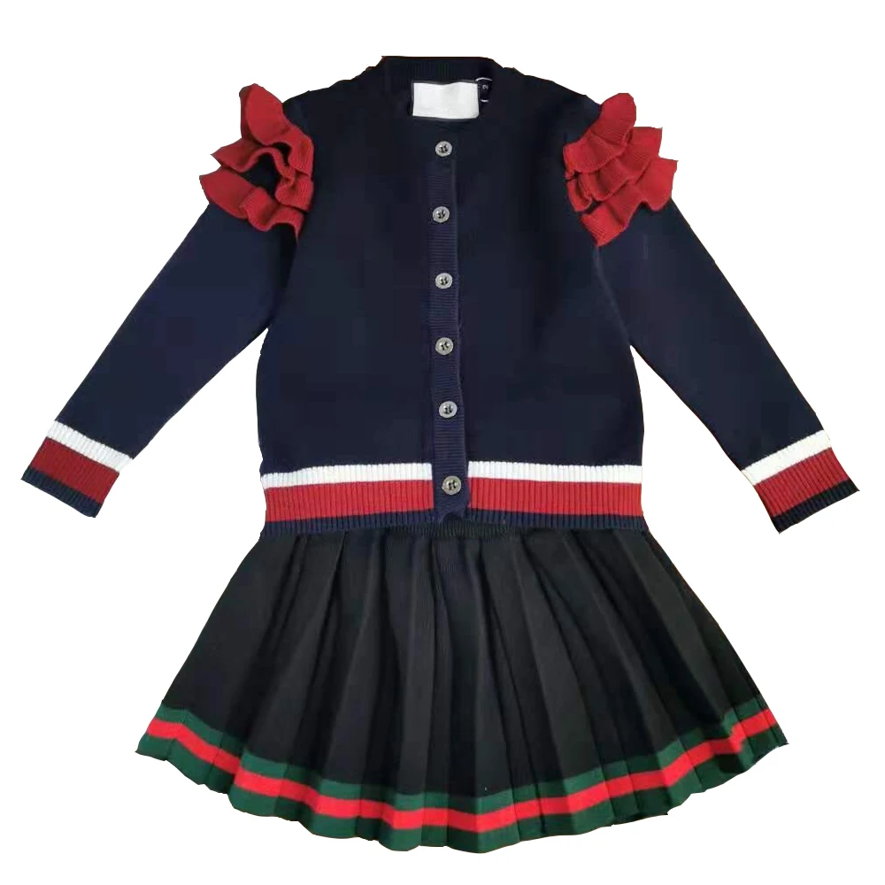 Luxury Brand Design Girls childrens Sets fashion the newest style Purplish blue 3-7t | Детская одежда и обувь
