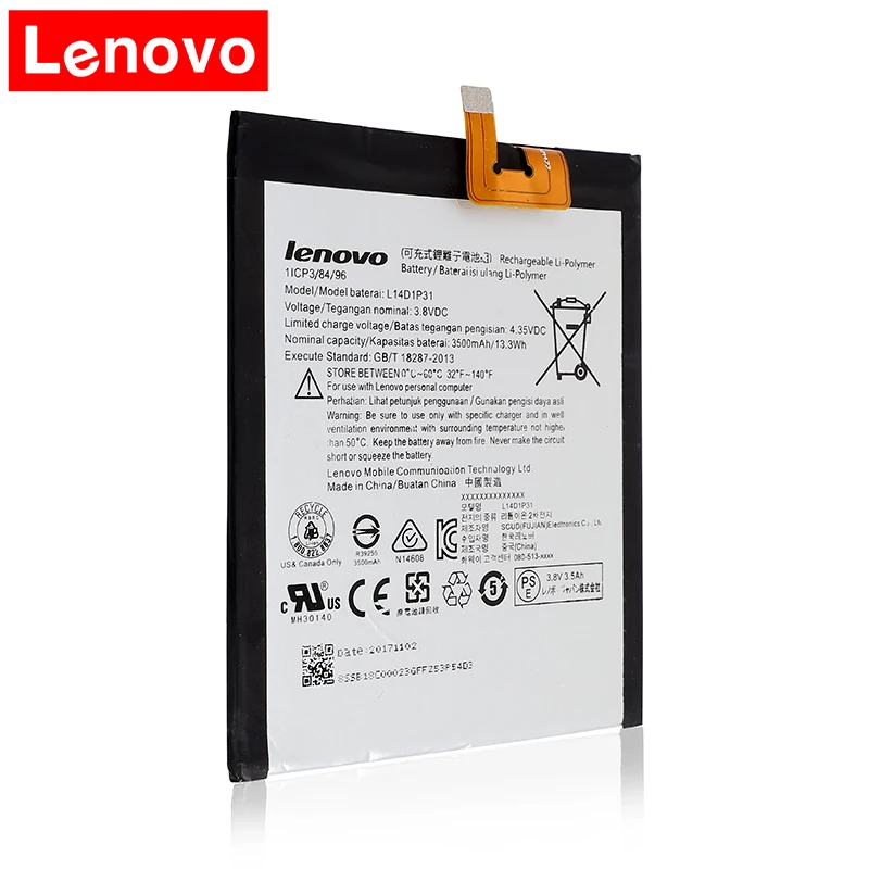 Аккумулятор L14D1P31 для Lenovo новый высококачественный аккумулятор 3500 мАч 2019 |