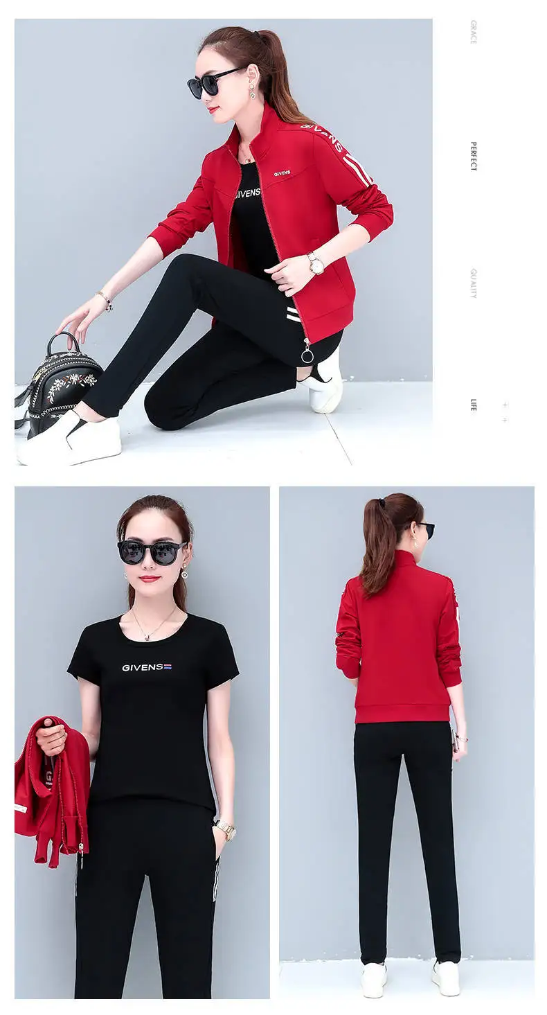 European fashion Lady clothes set 3 piece set Sporting suit female printing Top selling product in 2020 Women office clothing