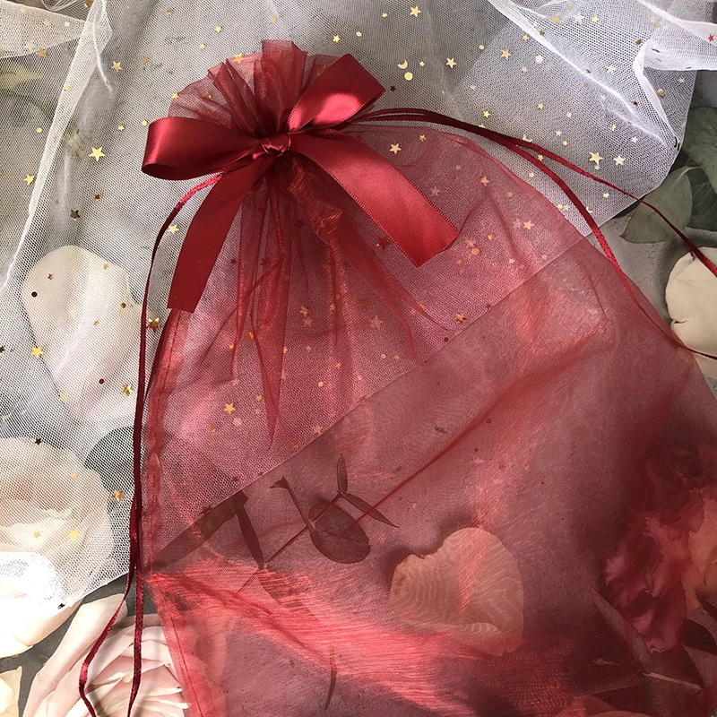

1Pcs new Organza Bag Exquisite Butterfly Bag Jewelry Packaging Wedding Gift Drawstring Yarn Bag Jewelry Packaging Net Gift Pouch