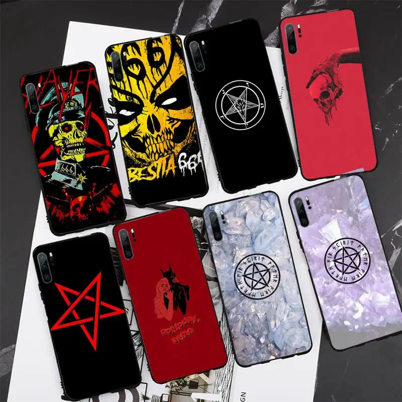 

Pentagram 666 Demonic Satanic Phone Case for Samsung S6 S7 S8 S9 S10 edge plus S10 5G S20 S21 S30ultrs 5G Fundas Cover