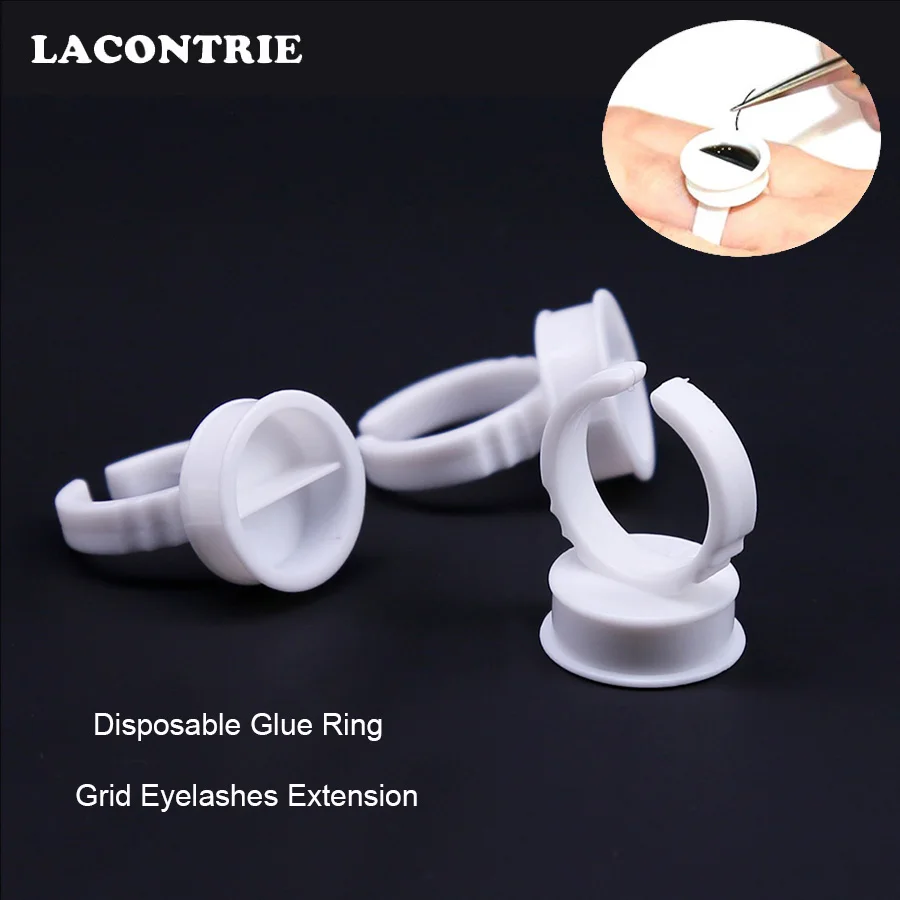

100/200pcs individual lashes ring for Beauty salon/personality extension eyelashes Glue Ring Tattoo Pigment Holder supplies